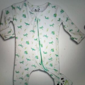 - brand new convertible footie. still in package with DRAGON FLY print.